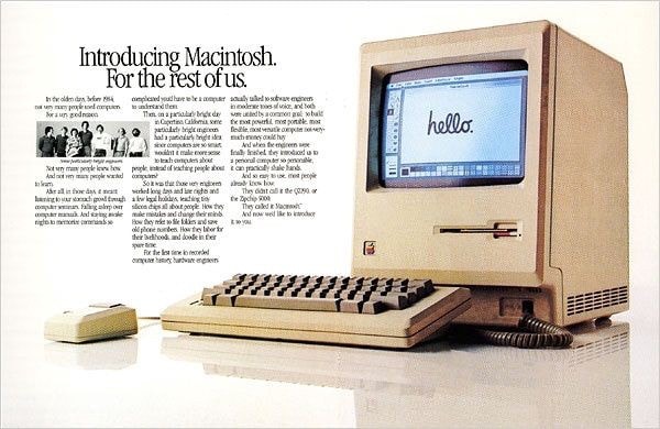 Introducing the Macintosh. For the rest of us