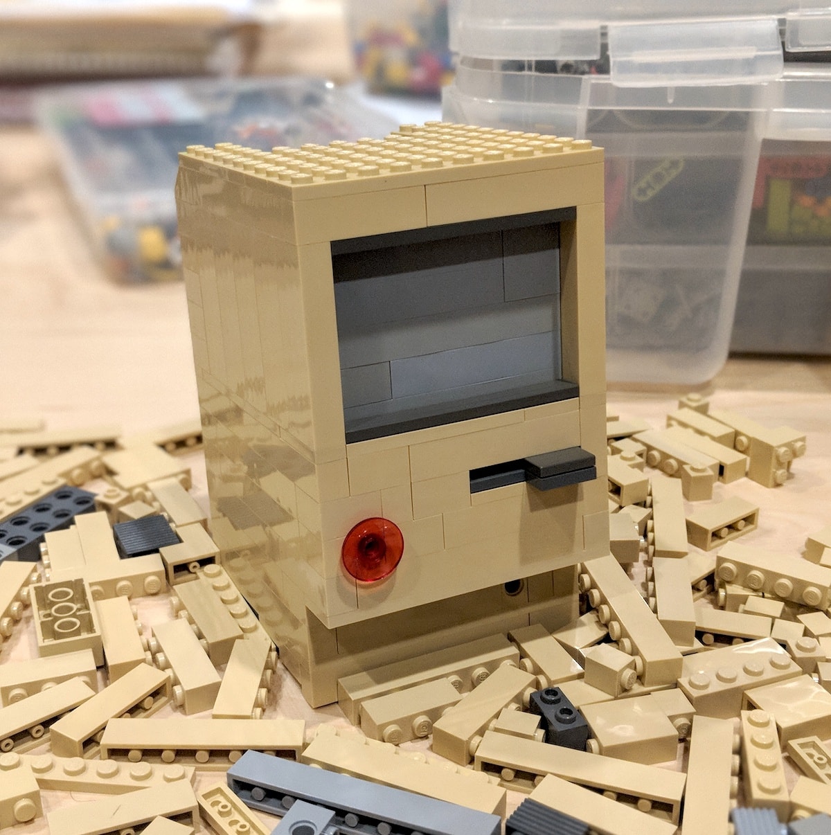 A Lego model of the original Macintosh