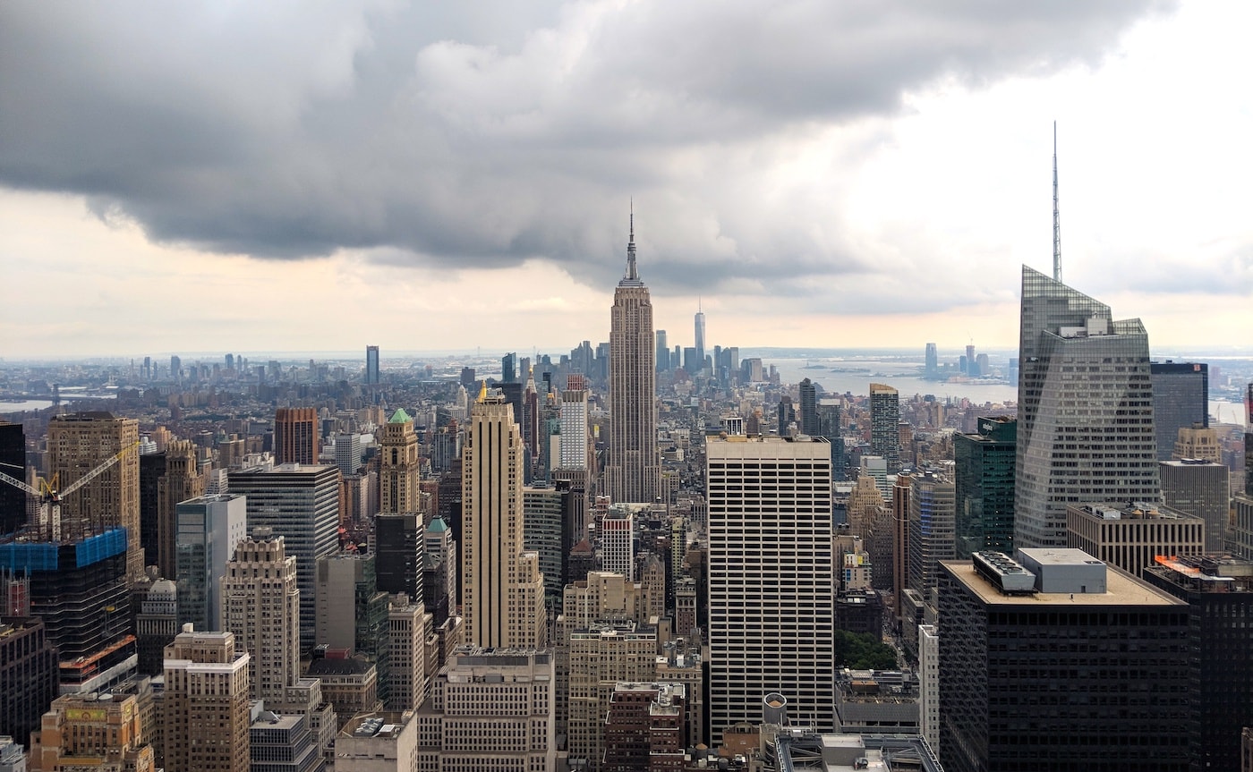 Manhattan skyline from the Rockefeller Center