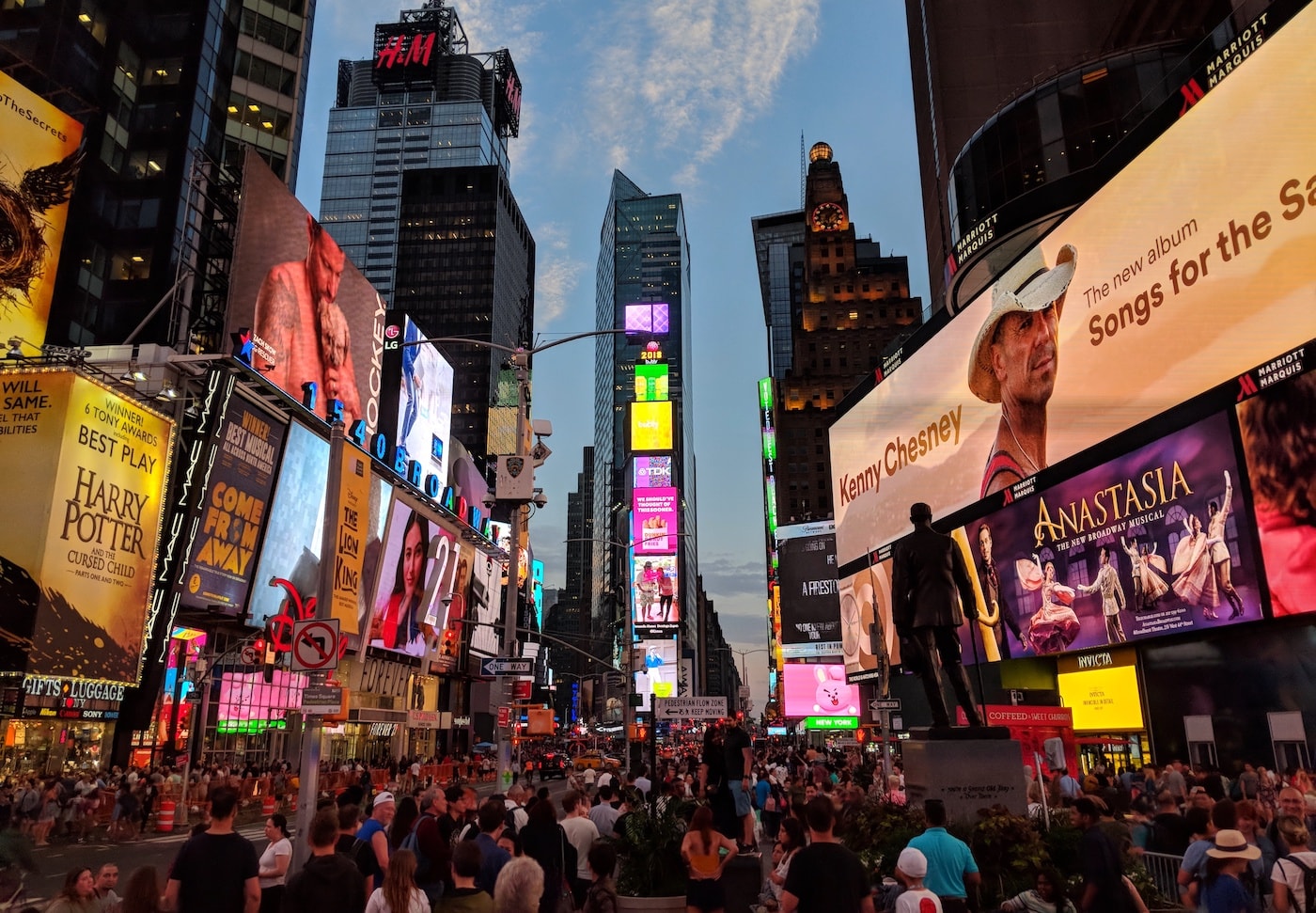 Times Square at night