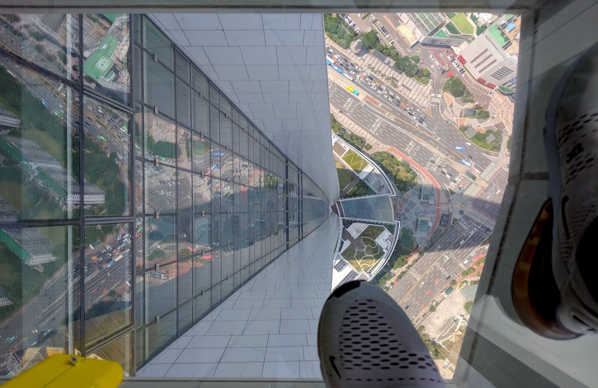 Looking down from Seoul Sky