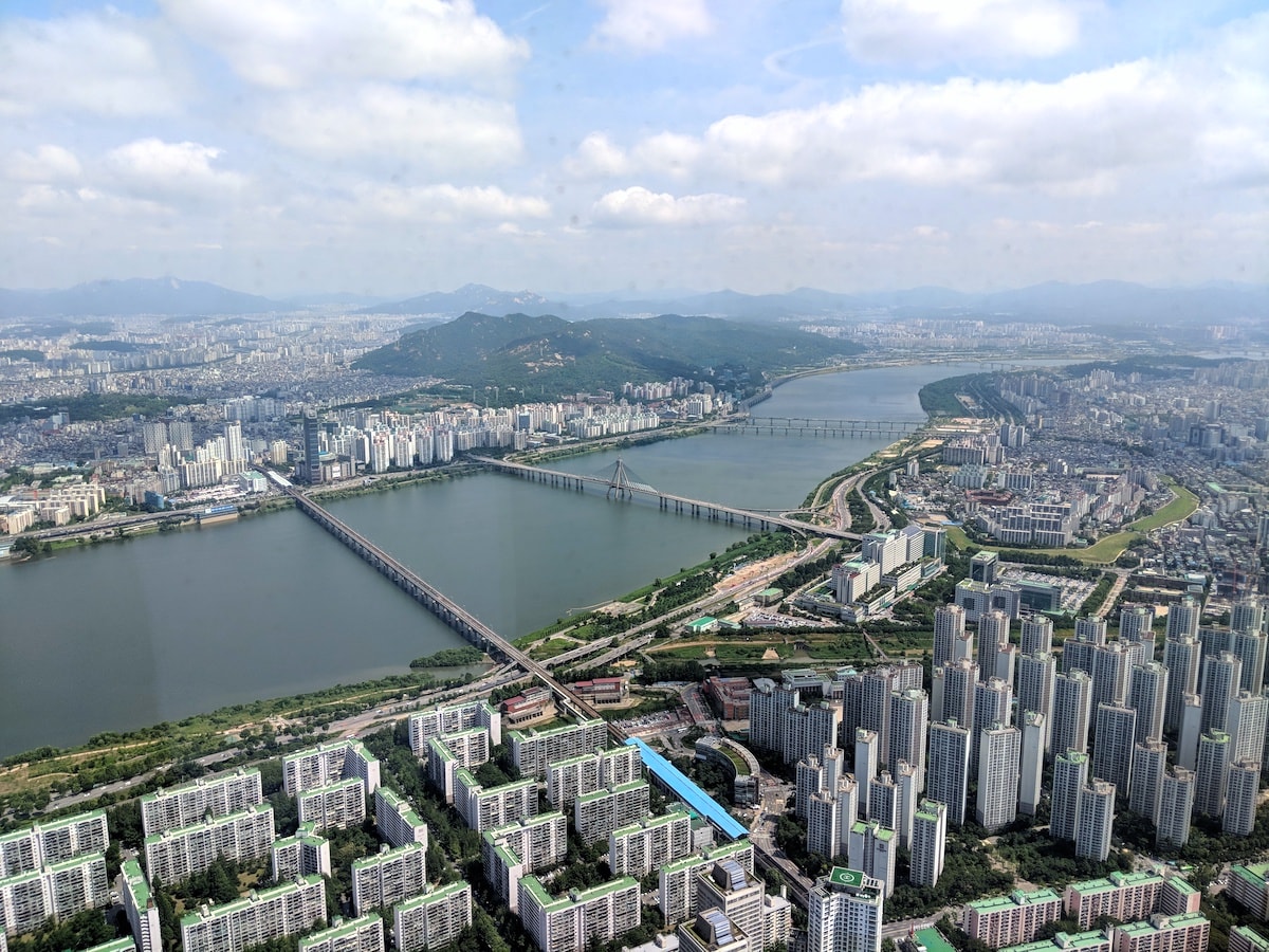 View of Han River from Seoul Sky