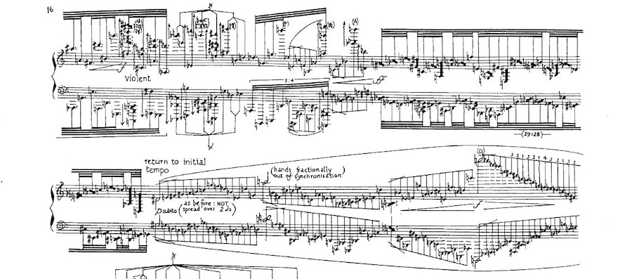 Chaotic, hand-written music notation. Sourced from https://twitter.com/ThreatNotation/status/1464807856511852552